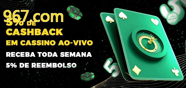 Promoções do cassino ao Vivo 967.com